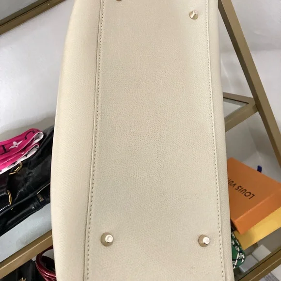 Furla LIGHT green Leather Tote Bag
